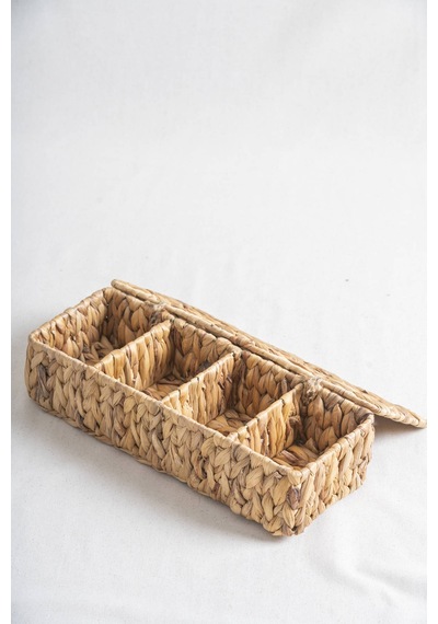 Acar Soléa Hasır Organizer Düzenleyici - 40 Cm Krem