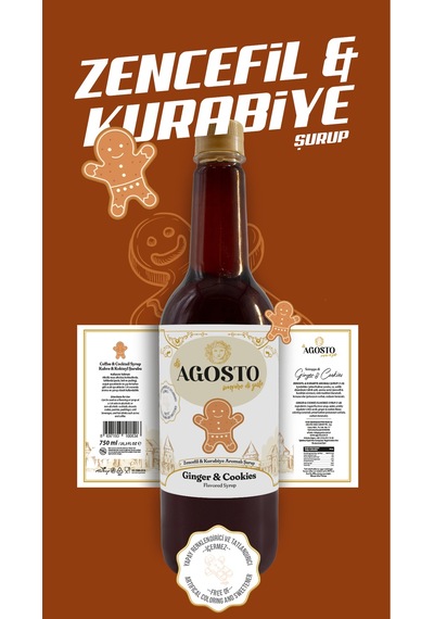 Zencefil & Kurabiye Ginger & Cookies Aromalı Kahve Şurubu-750 Ml Diğer