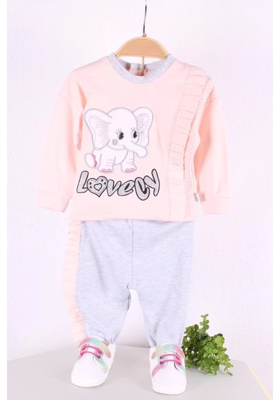 Babydonat Kız Bebek 2'li Kız Takım Pembe