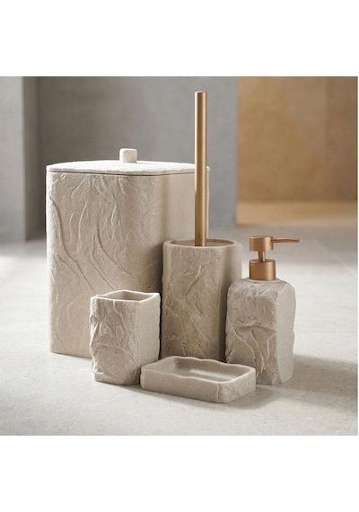 Acar Jhn-09342 Laduree Collection 5'li Köşeli Banyo Set Bej