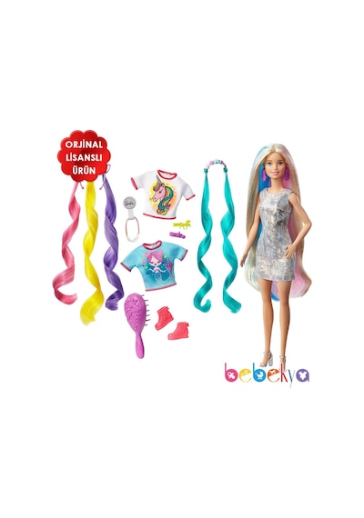 Barbie Rengarenk Saçlar Bebeği Ghn03 Ghn04