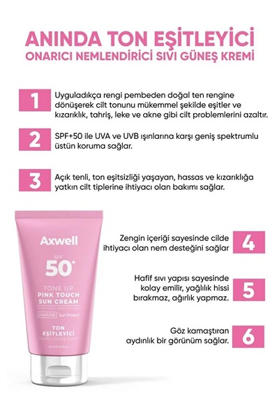 Axwell Pink Touch Güneş Kremi 50ml