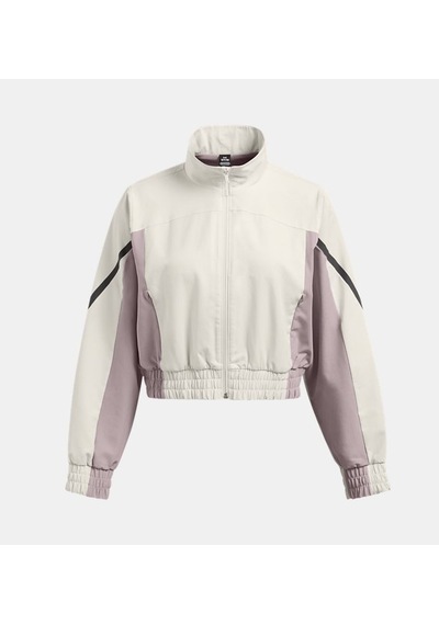 Kadın Ua Unstoppable Crop Ceket 1386479-110 Summit White Black Beyaz - Siyah