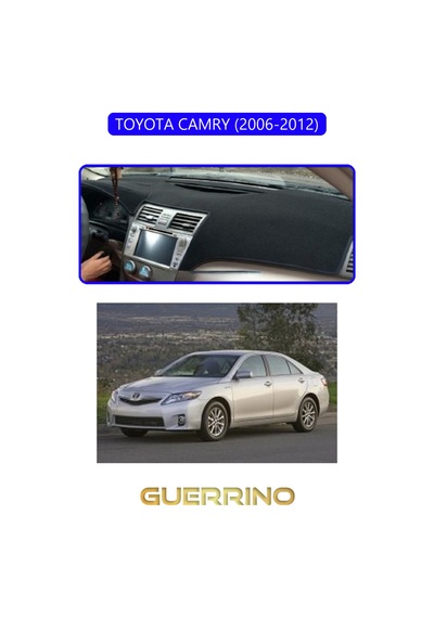 Toyota Camry 2006-2012 Torpido Koruma Halısı Mavi Kenar
