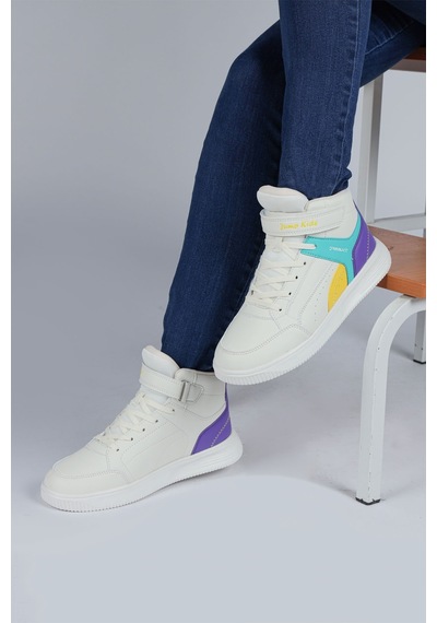 Jump 29185 Cırtlı Yüksek Bilekli Bej - Sarı Üniseks Çocuk Sneaker Günlük Spor Ayakkabı Jump 29185 Cırtlı Yüksek Bilekli Bej - Sarı Üniseks Çocuk Sneaker Günlük Spor Ayakkabı
