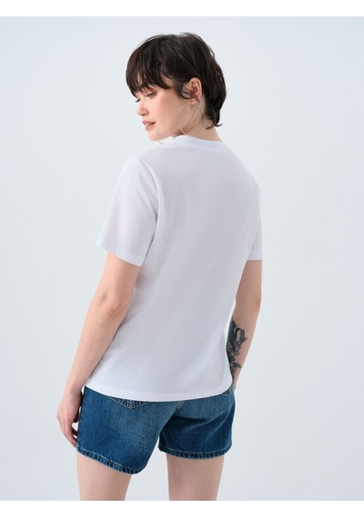 LOFT Regular Fit Kadın Tshirt K.kol Lf2039153 Q1.v1 Beyaz