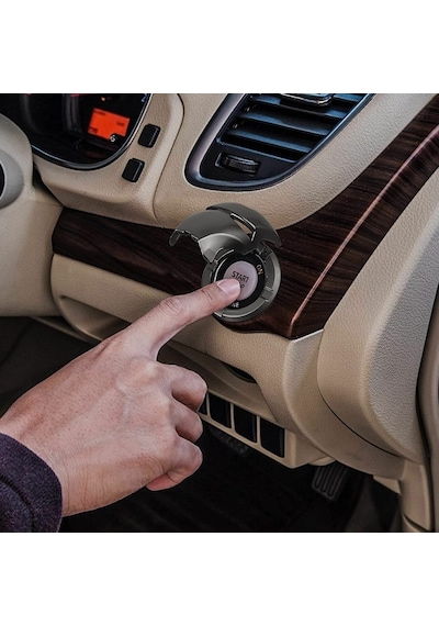 Start Stop Klima Düğme Buton Koruyucu Füme Metal