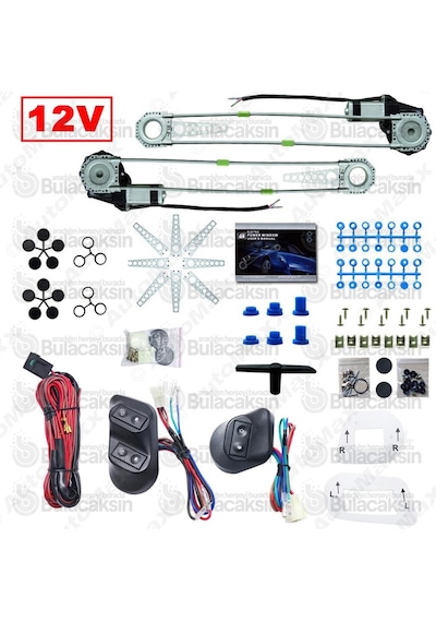 Otomatik Cam Kaldırma Motoru Komple Set 2 Cam için