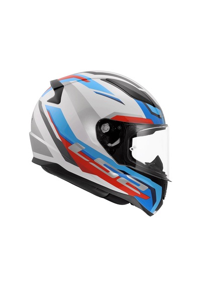 Ls2 Rapıd 2 Hyper Beyaz-mavi-kırmızı Kapalı Kask