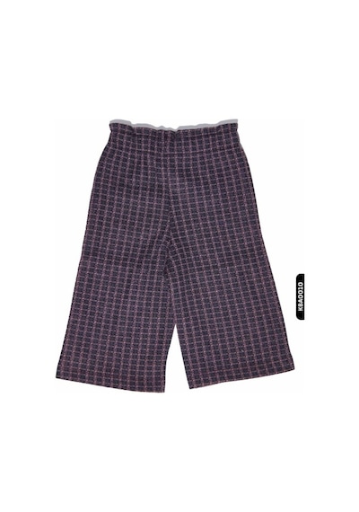 Xo Kids Kız Bebek Kareli Örme Pantolon 6-24 Ay 20525 Gri
