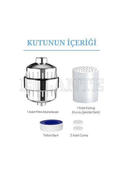 Duş Filtresi, Duş Arıtma Cihazı 20 Katmanlı Filtreleme