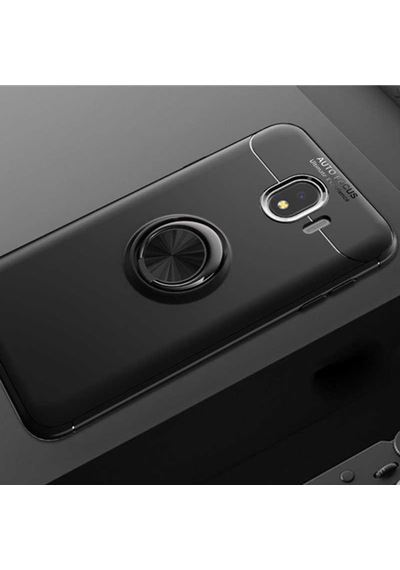 Samsung Uyumlu Galaxy J4 Kılıf Yüzüklü Magnetli Ravel Case