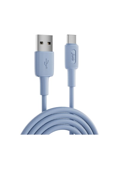 Juo JCBS121 12w Usb-a To Type-c Silikon Hızlı Şarj Ve Data Kablosu Mavi 1 Metre
