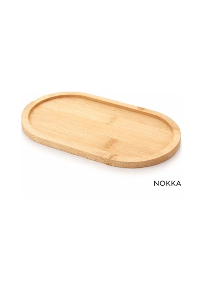 Bambu Sunumluk, Oval Tabak ,yağdanlık Altı 12x24 Cm Renksiz