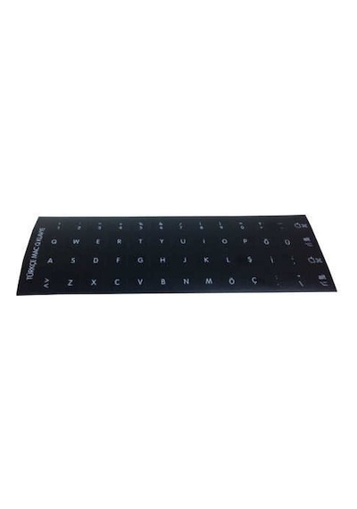 Apple Uyumlu MacBook Q Siyah Türkçe Klavye Etiketi Sticker