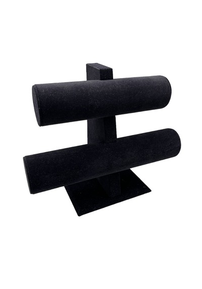 Yerli Üretim Süet Kaplama Siyah 26/18cm Iki Kademeli Stand