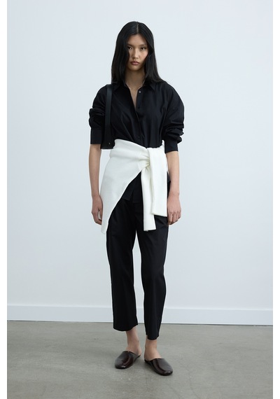 Suud Collection Siyah Page Oversize Gömlek SİYAH