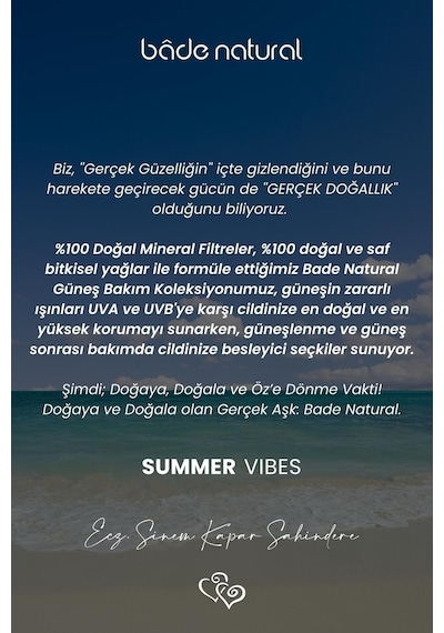 Bade Natural %100 Doğal Bronzlaştırıcı ve Nemlendirici Güneş Yağı 100 ML