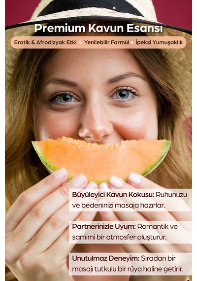 Kavun Aromalı Masaj Yağı 3 Lü Set Erotik Kokulu, Yenilebilir Ve Nemlendirici - 305837773