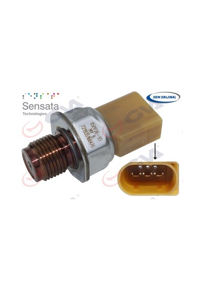 Gva Yakıt Basınç Sensörü 3 Fiş Polo-passat-golf6-caddy-a3 Cay-bkp-bkd 1.6/2.0tdi Gva 5335054 03l906054a-03l906051-03l906054