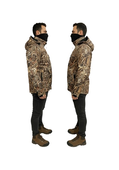 Mysia Outdoor Saz Desen Shell Mont Avcı Desen Çift Kat Polarlı Çok Renkli