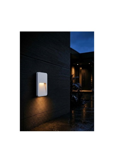 Avva 2w Beyaz Kasa 3000k Led Duvar Armatürü Ip65 Beyaz - 938652254 Beyaz