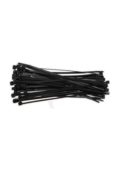 Siyah Kablo Bağı Plastik Cırt Kelepçe 4.8x250mm 25cm 100