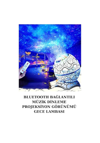 Mey İthalat Dinozor Yumurtası Gece Masa Lambası Bluetooth Hoparlör 14 Renk Seçeneği Diğer 73040492