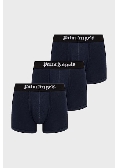 Palm Angels Logolu Pamuklu 3 Pack Boxer Erkek Boxer Pla1umbtr01tr Lacivert