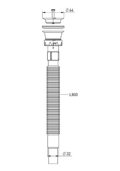 İzyapı 32 Mm Körüklü Sifon 2 Parça