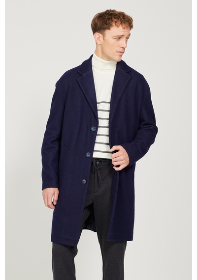 Ac&Co / Altınyıldız Classics Erkek Lacı Oversize Bol Kesim Mono Yaka Yünlü Kaşe Palto Lacivert Ac&Co / Altınyıldız Classics Erkek Lacı Oversize Bol Kesim Mono Yaka Yünlü Kaşe Palto Lacivert