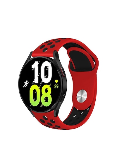 Forzacase Samsung Galaxy Uyumlu Watch Gear S4 46mm  Delikli Silikon Kordon Kayış - Fc137 Kırmızı