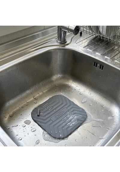 Gri Kare Evye Gider Koku Önleyici Silikon Mat - Lavabo Süzgeç Ve Haşere Engelleyici Bx40 Çok Renkli