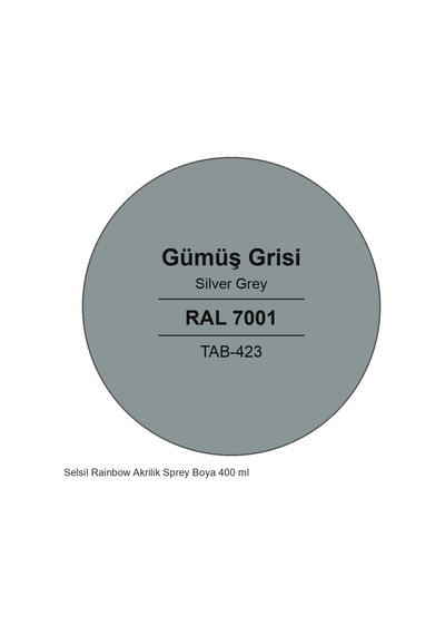 Selsil Gümüş Gri Sprey Boya Ral7001 400 ML
