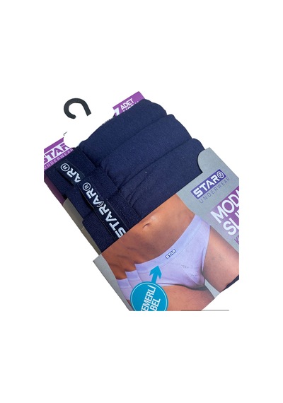 Modadua Star 109 Erkek 3'lü Modal Slip Lacivert