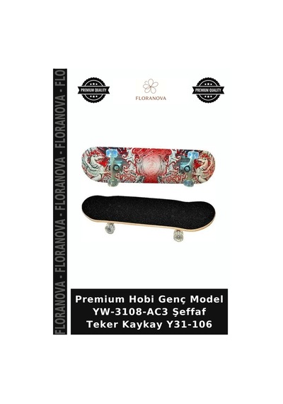 Premium Hobi Genç Model Yw-3108-ac3 Şeffaf Teker Kaykay Y31-106 Çok Renkli