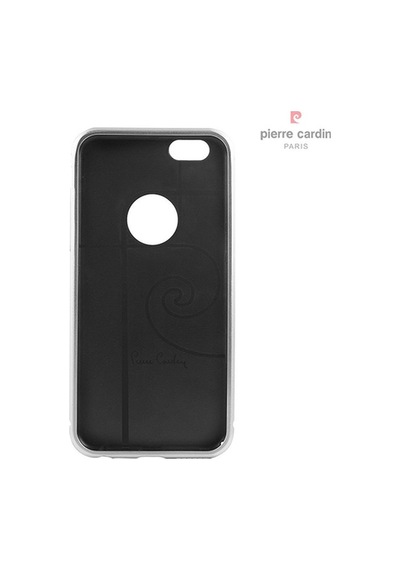 Pierre Cardin Apple Uyumlu iPhone 6/6s İle Metal Çıtalı Arka Deri Kılıf Siyah Pct-p04