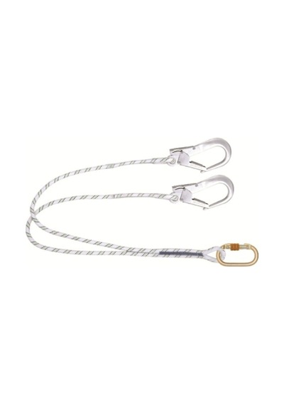Ki231 Çift Kollu Statik Halatlı Lanyard Büyük Kancalı