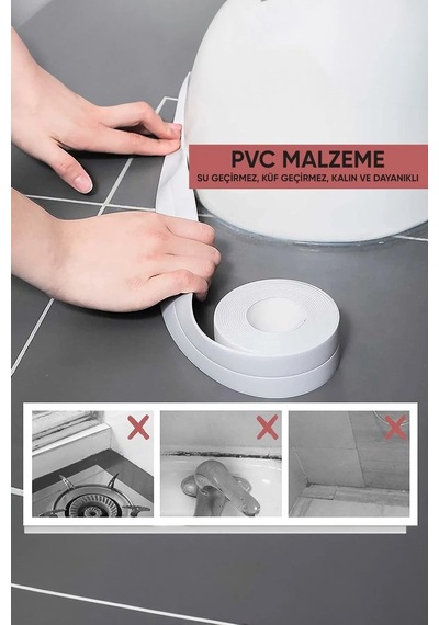 Çok Amaçlı Kendinden Yapışkanlı Sızdırmaz Bant Mutfak Ve Banyo İçin Su Geçirmez Koruma Bandı