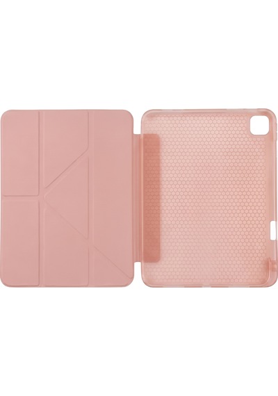 Ps Apple Uyumlu iPad Pro 11 İnç M5 / M4 Tri Folding Standlı Kılıf - Pembe Kapaklı Kılıf