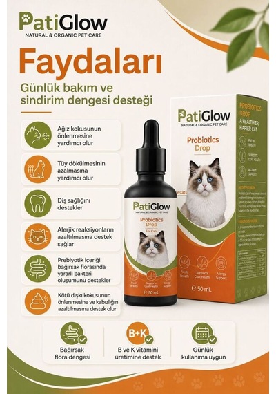 Bezos Patiglow Kedi Probiyotik Damla 50 Ml Agc