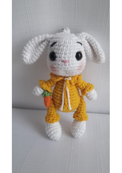 Amigurumi Sarı Tavşan Anahtarlık