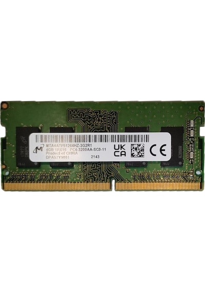 Micron MTA4ATF51264HZ-3G2R1 4 GB DDR4 3200 MHz CL22 Notebook Bellek