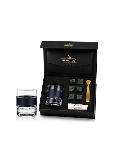 Perlotus Lacivert Hakiki Deri Kılıflı Viski Bardağı Seti 210 Cc Kristal Kadeh, 6 Granit Viski Taşı, Gold Buz Maşası, Premium Hediye Kutusu Şeffaf Perlotus Lacivert Hakiki Deri Kılıflı Viski Bardağı Seti 210 Cc Kristal Kadeh, 6 Granit Viski Taşı, Gold Buz Maşası, Premium Hediye Kutusu Şeffaf