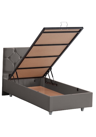 Glamis İkili Set, Glamis Tek Kişilik Baza Başlık Seti Gri 100 x 200