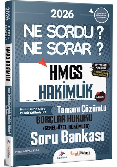 Dizgi Kitap 2026 Hukuk Atölyesi Hmgs Hakimlik Ne Sordu Ne Sorar Borçlar Hukuku Çözümlü Soru Bankası