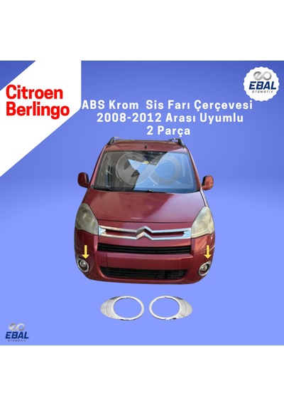 Citroen Berlingo Abs Krom Sis Farı Çerçevesi 2 Parça 2008-2012 Model Uyumlu