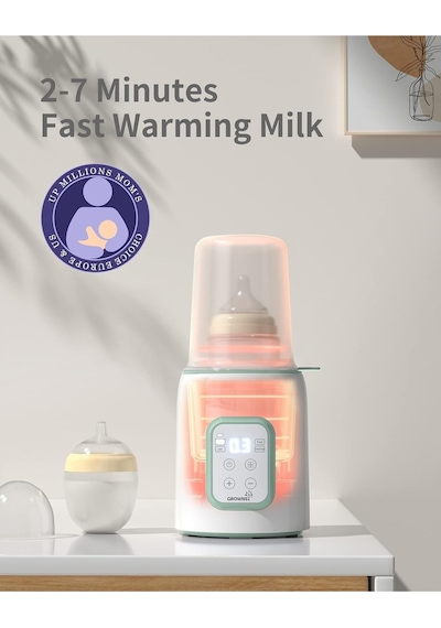 Grownsy 8 i 1 Arada Biberon Isıtıcı Ve Sterilizatör Hızlı Isıtma Besin Koruma Lcd Ekran