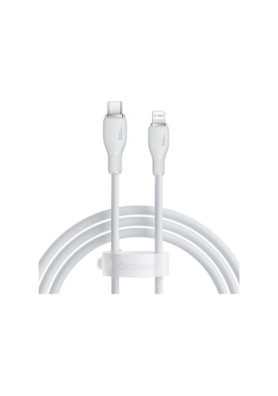 Baseus Pudding 1.2 M Hızlı Şarj Özellikli Type-C to Lightning 20 W Kablo Beyaz