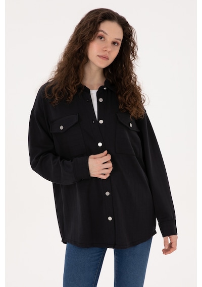 U.s. Polo Assn. Kadın Siyah Gömlek Örme 50309510-vr046 Siyah